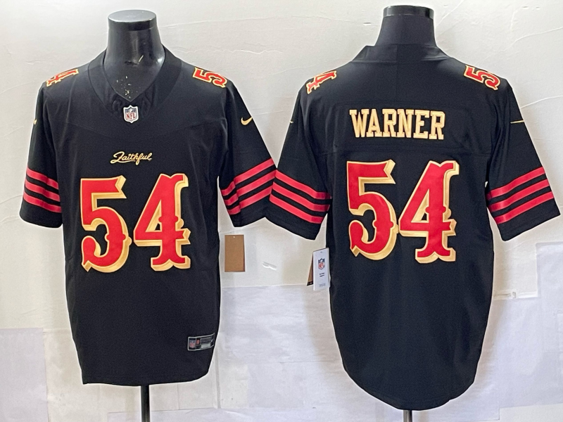 Men San Francisco 49ers #54 Warner black Limited Nike NFL 2025 Jersey 064->san francisco 49ers->NFL Jersey
